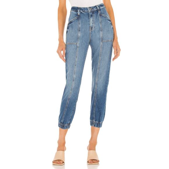 Jonathan Simkhai Women's Mid Rise Wylie Loose Jogger Jeans Blue Women's Size 25 - Picture 1 of 12